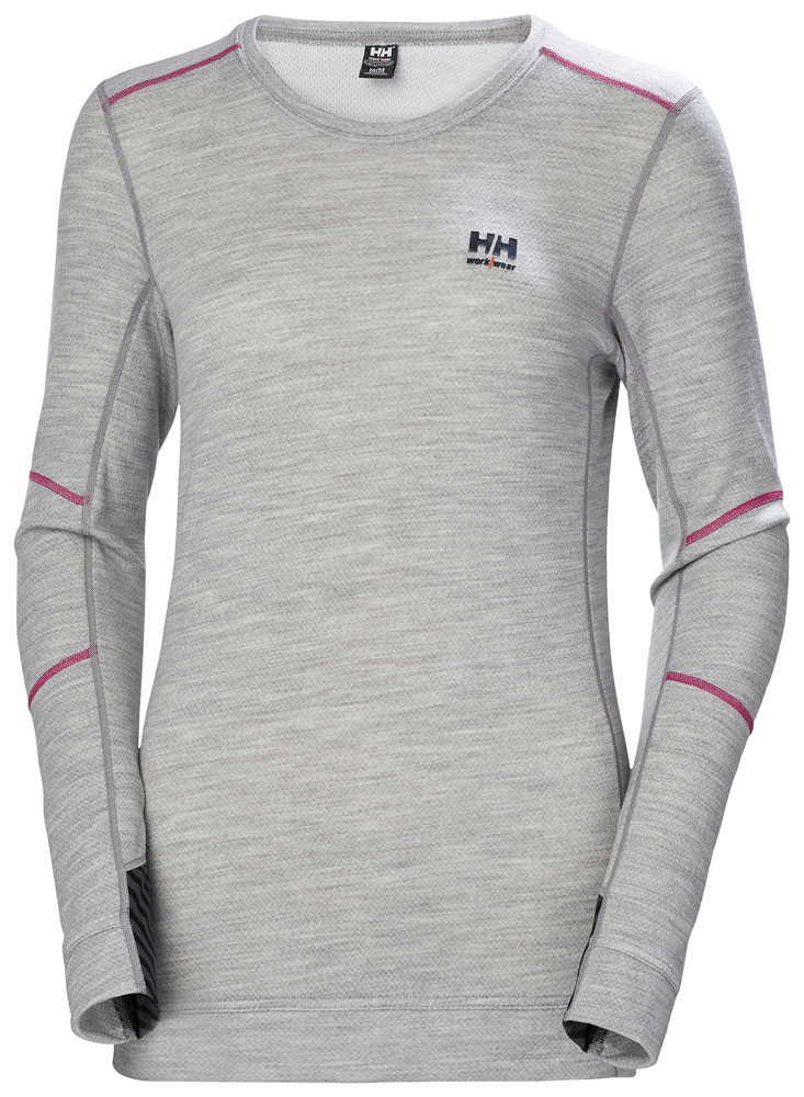 W HH LIFA MERINO CREWNECK 930 GREY MELANGE 2XL